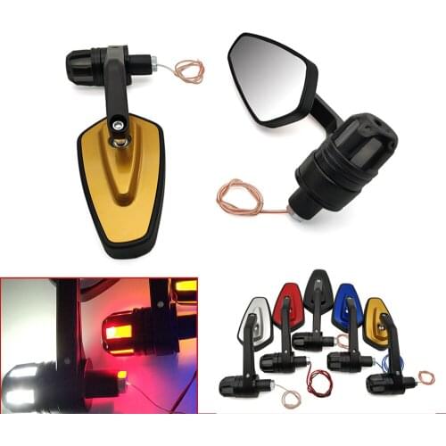Motorcycle handle mirror with Turn LED signal light For MOTO 1200 SPORT AUDACE BREVA 1100 Brutale 1000 Serie Oro