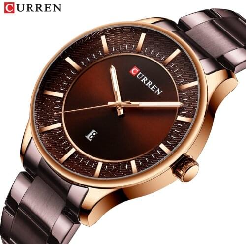 Luxury CURREN NEW Men Watch Classic Business Stainless Steel Strap Quartz Watch Casual Waterproof Male Clock Relogio Masculino