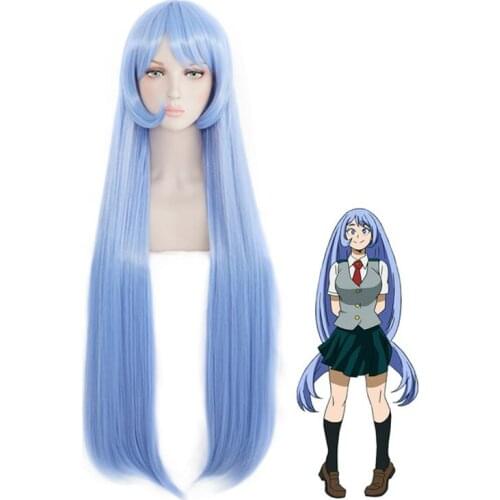 My Boku No Hero Academia Nejire Hadou Blue Long Cosplay Heat Resistant Synthetic Hair Carnival Halloween Party + Free Wig Cap