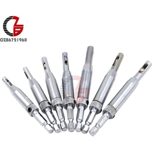 Self Centering Drill Bits Set HSS Door Window Cabinet Hinge Hole Puncher