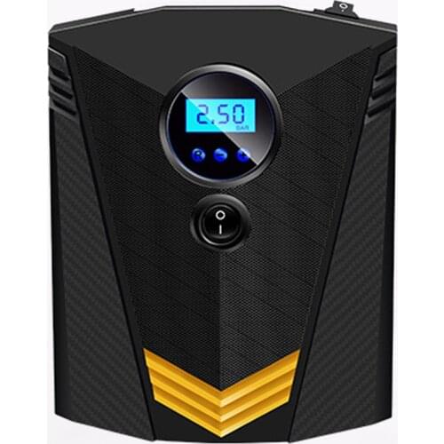 Car Tire Pump, Portable Air Compressor Pump Car Tire Inflator with Pressure Gauge, LED Light for Bike, Motorcycle, Ball