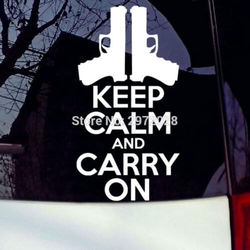 New Design Keep Calm and Carry On Reflective Creative Auto Decal Cartoon Car Sticker Bumper Body Decal Creative Pattern Vinyl
