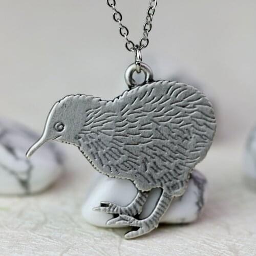 Dainty Kiwi Necklace New zealand Bird Rescue Jewelry for Animal Lover Gift A167