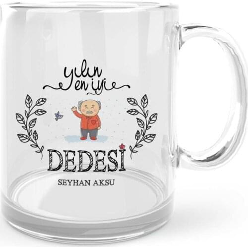 Personalized The Year 'S Best Grandfather Glass Mug Cup