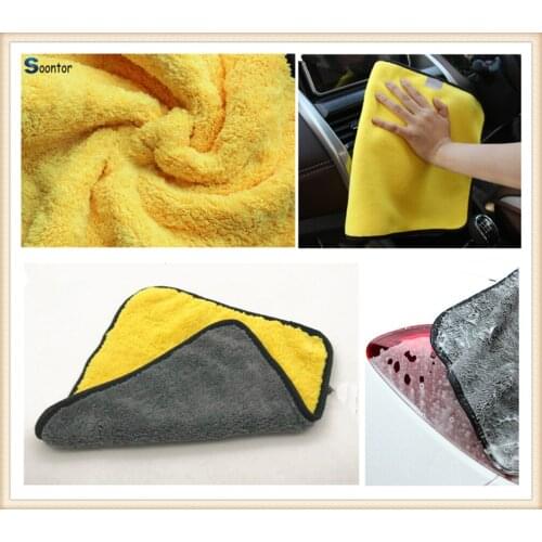 Thick Plush microfiber towel car washing accessories super absorbent car cleaning retail fabric automatic washing towel