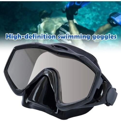 Half Diving Mask for Swimming Anti-Fog Glass Snorkel Gear with Adjustable Belt Anti Leakage Goggles for Adults M2