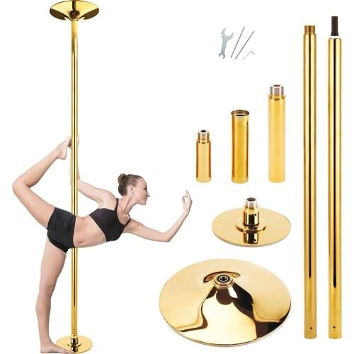 Professional Dance Pole Kit - Rotating Static Portable Removable Dance Pole for Home, Exercise Club, Party & Pub