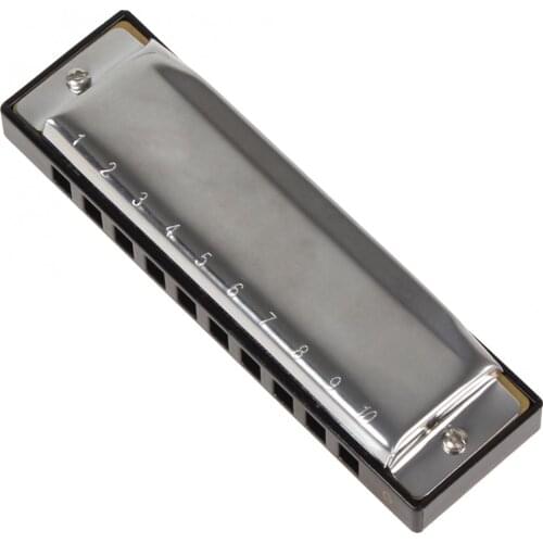 Silver Metal 10 Holes 20 Tones G/C Key Professional Blues Harmonica