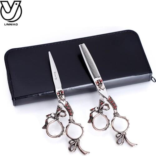 Professional 6.0 Inch 9CR13 Hair Scissors Cutting Barber Makas Hair Scissor Salon Scisors Thinning Shears Hairdressing Scissors