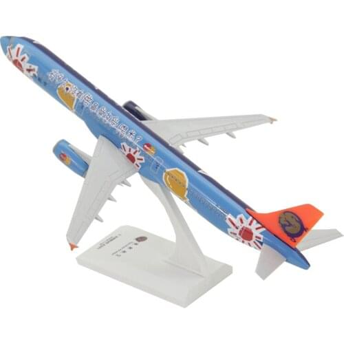 Collectors Edition Aircraft Assembly Model Airliner A321 Taiwan TransAsia Airways Sunshine Star Edition ABS Material