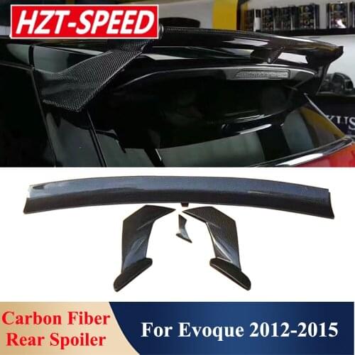 Evoque Modify to ST Style Real Carbon Fiber Rear Trunk Spoiler Wing For Land Rover Evoque 2012-2015 Modification