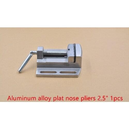 Drilling machine flat tongs 2.5" plat nose pliers bench clamp 1pcs