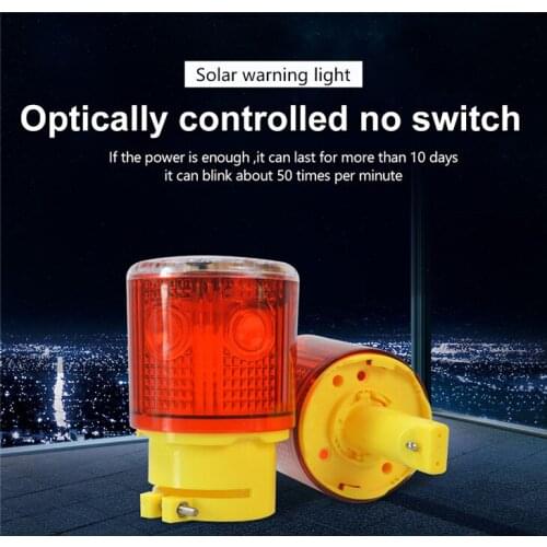 Solar LED Warning Light Wireless Control Garden Warning Lamp Flashing Barricade Light Road Construction Safety Signs