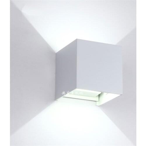 Led Outdoor Block Aluminum Wall Lamps Waterproof Living Room Bedside Bedroom Staircase Bathroom Sconces Wall Lights Fixtures