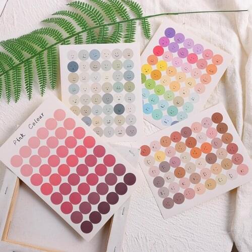 Yisuremia 3PCS/Lot Scrapbooking Dot Decorative Sticker Kawaii Smiley Crafts Journal Planner Label DIY Stickers School Stationery