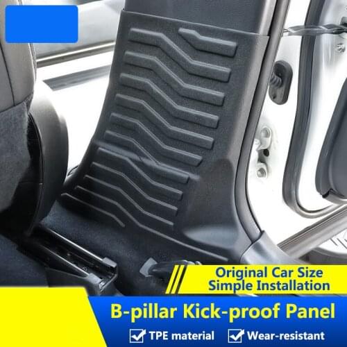 QHCP TPE Door Column Protection Sticker 1Pair Car Inner Door Side B Pillars Protective Pad Covers Black For Subaru Forester 2019