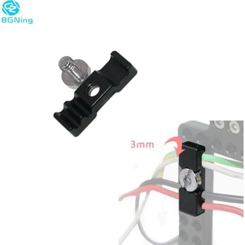 Camera Cable Clamp Lock for Sony Cage A7R4 IV A7RIII A7II A7RII A7SII Cage Quick Release Plate Fix Clip Mount 1/4" Screw Adapter