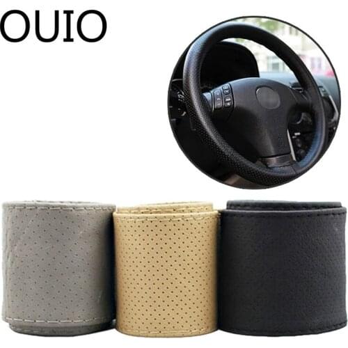 1Set Car steering wheel cover Leather Hand stitching For MG Mercedes BENZ W204 CLA GLA W176 W204 Subaru Forester XV Accessories