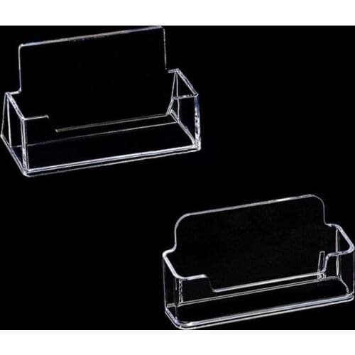 1PC Clear Card Holder Desk Shelf Box Storage Display Stand Table Acrylic Plastic Transparent Desktop Business Card Holder