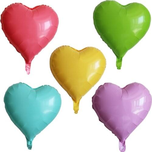 18inch 2/5/10/pcs Multi Marca Heart Foil Balloons Helium Balloon Birthday Party Decorations Kids Adult Wedding Valentines Day