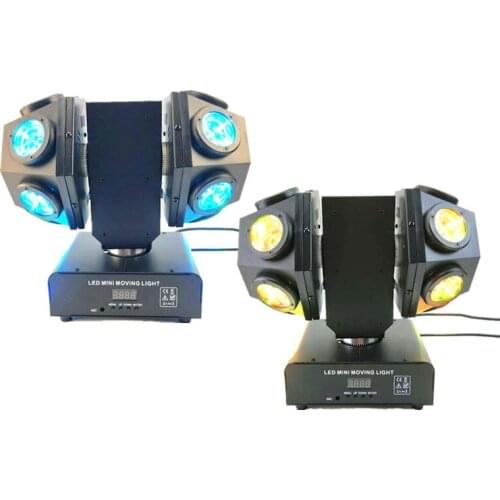 2pcs 12x10W Doubles Arms Moving Head Light Disco Bar DMX512 Two Wheels Beam Effect DJ Lighting RGBW LED Double Head Stage Lights
