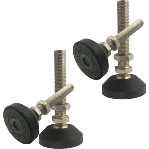 4pcs M12x100mm Adjustable Foot Cups Reinforced Nylon Base 50mm Diameter Articulated Feet M12 Thread Leveling Foot