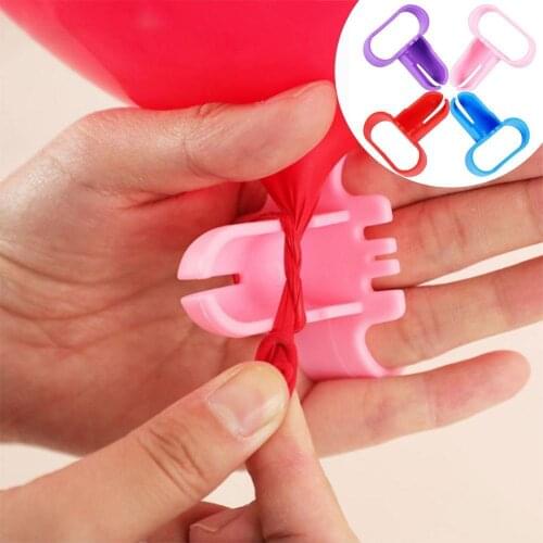 8Pcs Plastic Air Balloon Knotter Tie Tying Sealing Tool Wedding Party Accessory