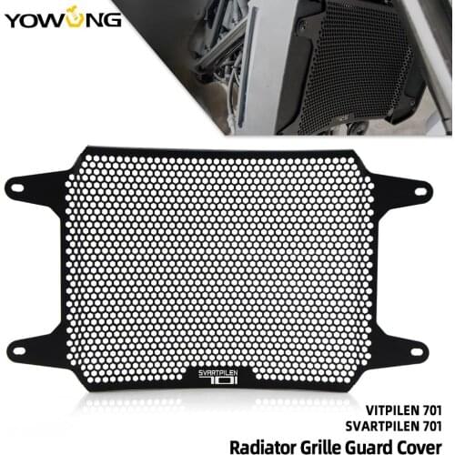 Motorcycle Accessories Aluminum Radiator Guard Protector Grille Grill Cover For Husqvarna 701 Svartpilen 701 Radiator 2019-2020