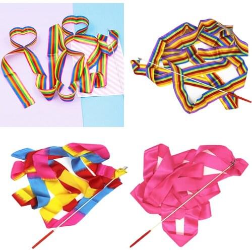 Children Dance Gymnastic Ribbon Wands, 4 Meters Rhythmic Artistic Twirling