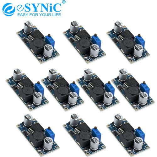 ESYNiC 10 PCS 3V-40V LM2596 DC-DC Switching Adjustable Step Down Converter Module LM2596 Voltage Regulator 3V-40V Step Down