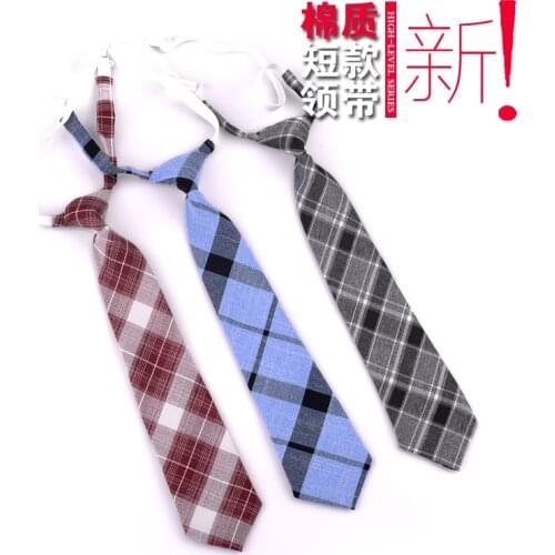 Fashion Men Women Neck Tie Cotton Boys Girls Ties Slim Plaid Necktie For Gifts Casual Novelty Rubber Tie Adjustable Neckties
