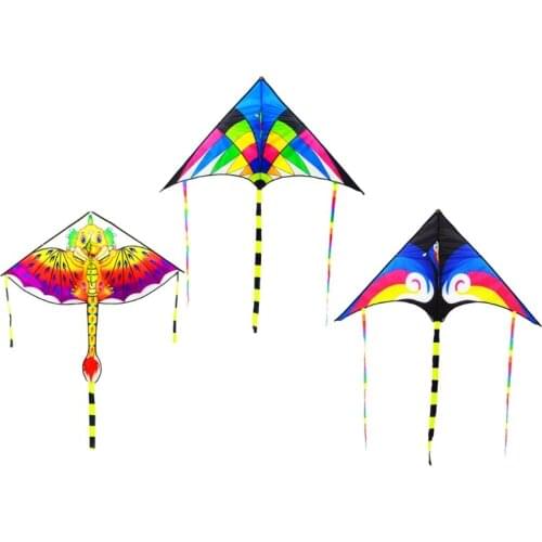 HX5D Huge Colorful Rainbow Flying Kite Long Tail Childrens Outdoor Kites Toys