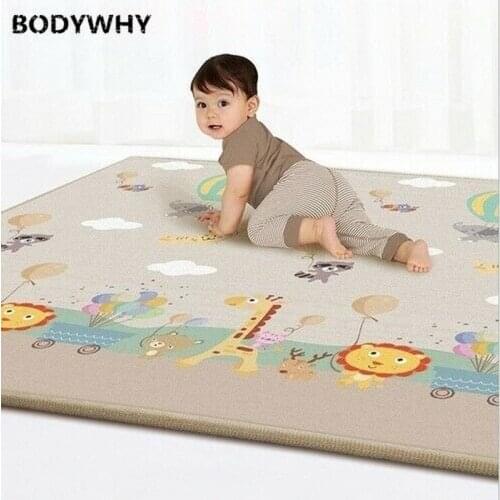 Rugs Baby Play Mat 1cm Thick Cartoon Double-sided Toddler Toy Crawling Carpet Baby Activity Center Foam Playmat
