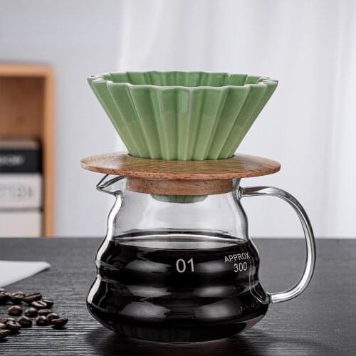 Ceramic Coffee Maker Espresso V60 Coffee Filter Cup Cloud Pot Coffee Coffeepot Multi-Color Coffee Funnel