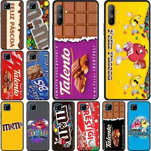 M&Ms Chocolate Nutella Bottle Mobile Phones Cover for Realme 6 7 8 C3 C21 XT 5 GT Neo C11 X50 Pro 5G C25 Cell Phone Case Shell