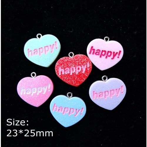 Cute Heart Charms Pendants for decoration bracelets necklace earring key chain Jewelry Making