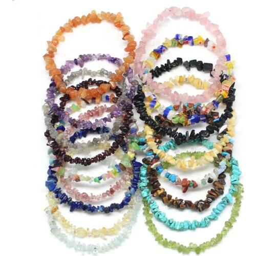 Momiji Handmade Natural Stone Strand Bracelet Bangle for Women Multi Color Bohemian Jewelry 2020 New Friendship Crystal Bracelet