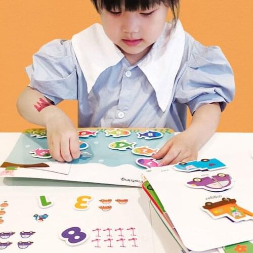 Montessori Quiet Busy Book Games Math Toys Set Animal Direction Cognition Matching Games Educational Wooden Toys For Children