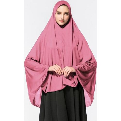 Muslim Women Long Hijab Prayer Garment One Piece Khimar Islmaic Djellaba Caps Burqa Arab Ramadan Hijabs Cover Niqab Burka Turkey