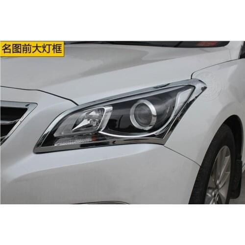 ABS Chrome Car Front Headlight + Rear Tail Light Lamp Cover Trim For Hyundai Mistra 2014 2015 2016 2017