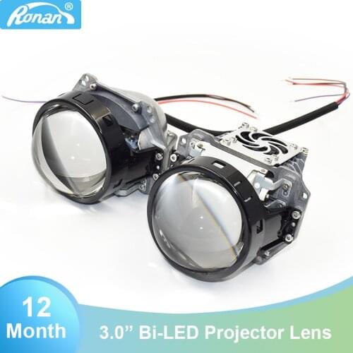 Ronan 2pcs 3.0 bi led projector lens 6000K 34W 38W 3200lm for HL 3r 5 universal car headlight retrofit upgrade installation diy