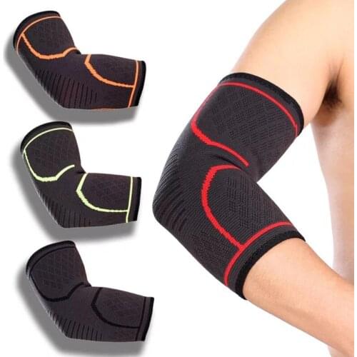 Ollas 1PC Elbow Support Elastic Gym Sport Elbow Protective Pad Absorb Sweat Sport Basketball Arm Sleeve Elbow Brace