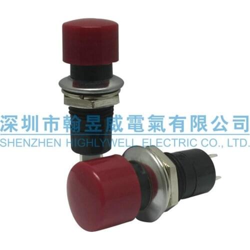 Original new 100% import push button switch 12MM open hole lock button switch R13-40B PB-301A same paragraph