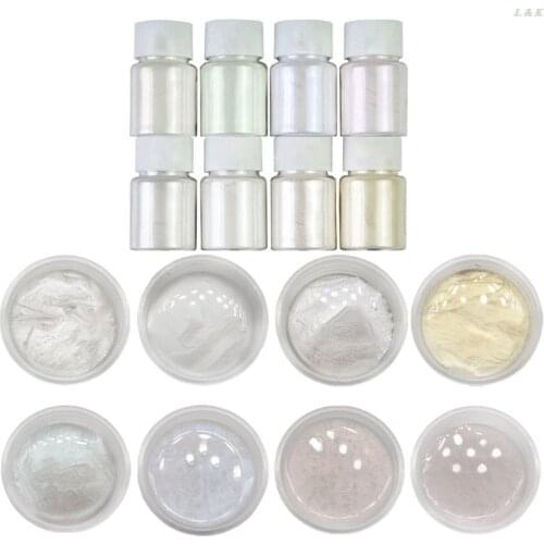 8 Pcs/set Pearlescent Powder Handmade Jewelry Making Filling Material Crystal Mud Pigment DIY Epoxy Filler PXPC