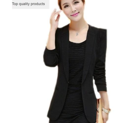 Blazers Women 2020 New Fashion Long Sleeve Slim Jacket Plus Size Suit Jackets S~4XL Blazer Female Ladies ZL2747