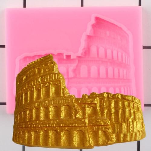Roman Architecture Silicone Molds Square Cake Border Fondant Mold DIY Cake Decorating Tools Candy Clay Chocolate Gumpaste Moulds