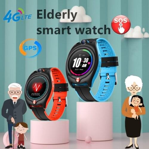 S9P 4G Elderly Smart Watch Fall Reminder Heart Rate GPS WIFI Positioning Track Watch Voice Chat SOS Video Call Alarm Clock