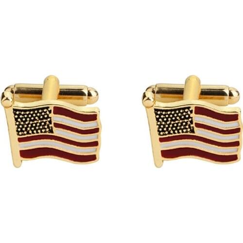 USA Nation Flag Badge Cufflink Country Flag Enamel Cuff Button Fashion Jewelry Cuff Link Suit Accessories Men Jewelry Gift