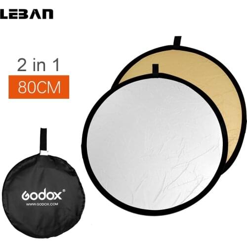 GODOX 2in1 80cm reflectors paintless gold and silver double faced bag outdoor photography light Drop shipping