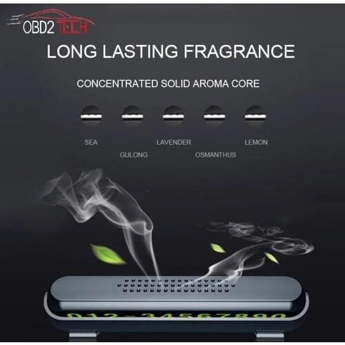 Luminous Car Hidden Phone Double Number Plate Sticker Night Light Perfumed Invisible Parking Temporary Parking Card Accessories